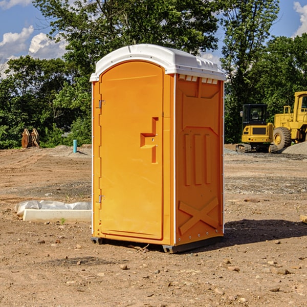 can i customize the exterior of the porta potties with my event logo or branding in Watts OK